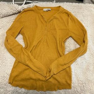 Yellow long sleeve women xs